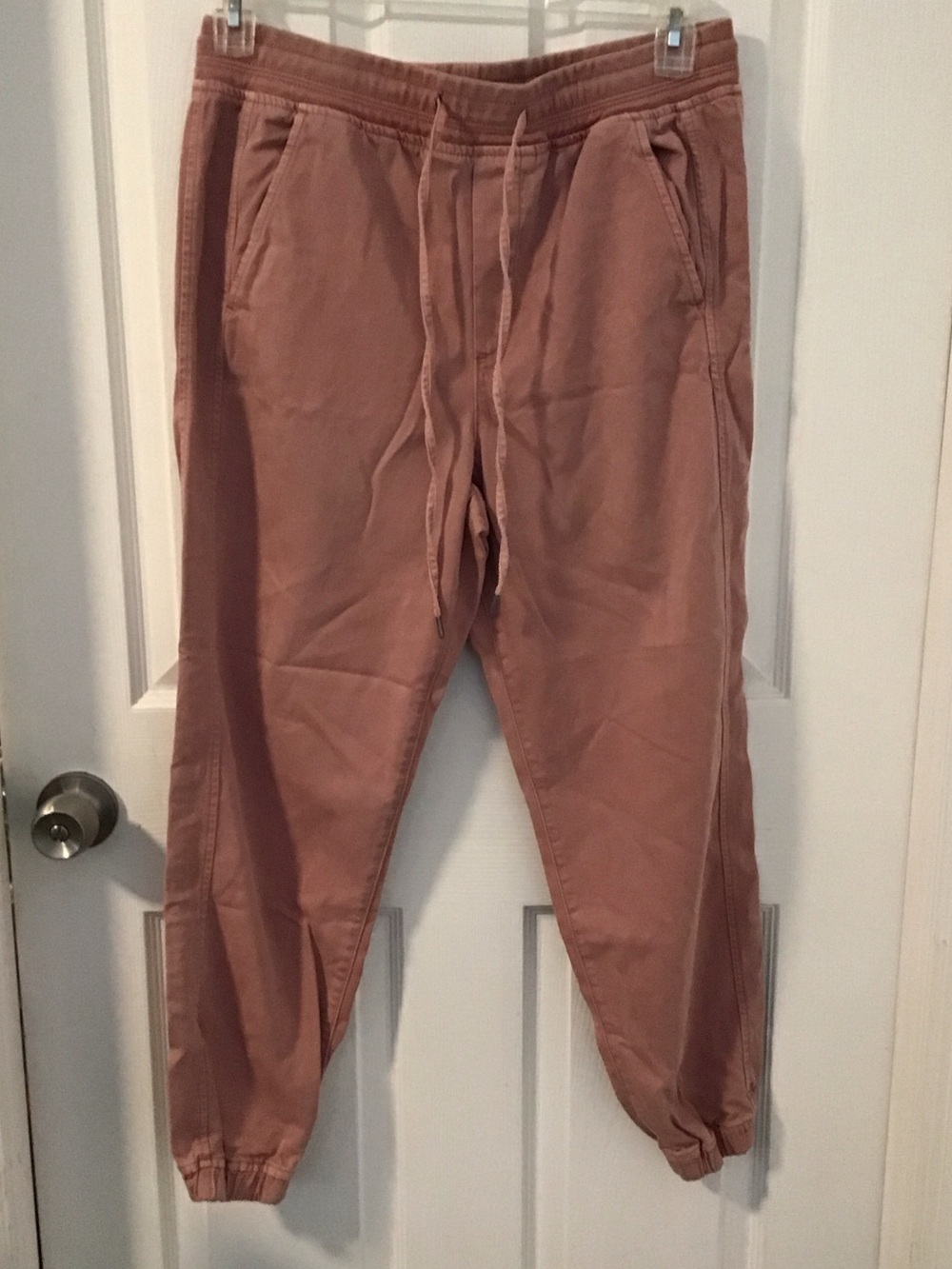 Men's Casual Drawstring Jogger Pants - Dusty Rose